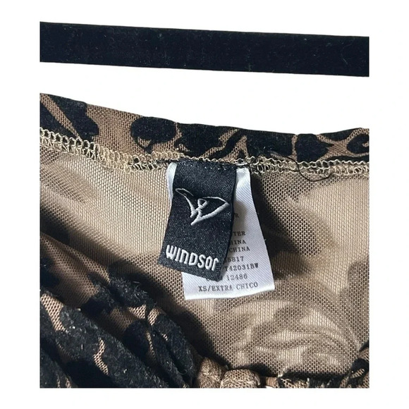 2009. WINDSOR CORSET BODYSUIT BROWN/BLACK‎ SHEER AND VELVET PADDED SIZE XSMALL - Picture 4 of 7